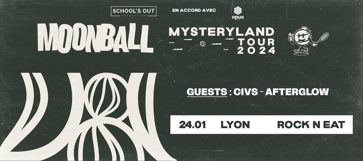 Concert de rock alternatif avec Afterglow / Moonball / CIVS